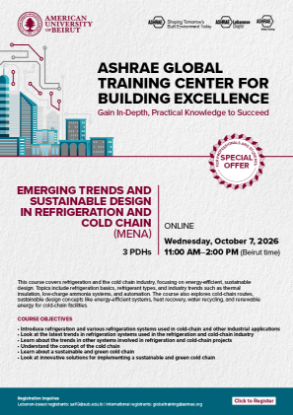 Picture of Emerging Trends and Sustainable Design in Refrigeration and Cold Chain (MENA) (For Professionals)