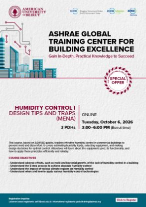 Picture of Humidity Control I: Design Tips and Traps (MENA) (For Professionals)