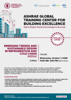 Picture of Emerging Trends and Sustainable Design in Refrigeration and Cold Chain (MENA) (For Students)